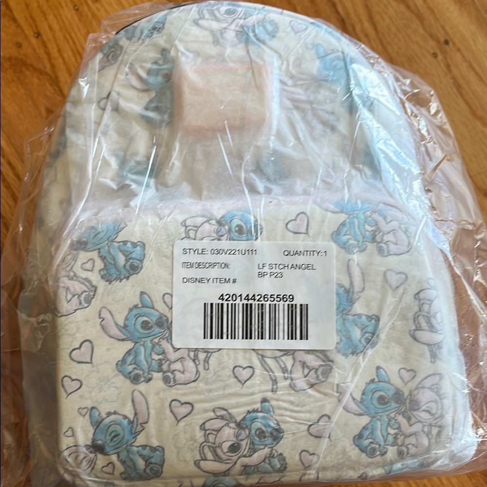 2021 Valentines Day Stitch and Angel Disney Parks Loungefly Backpack